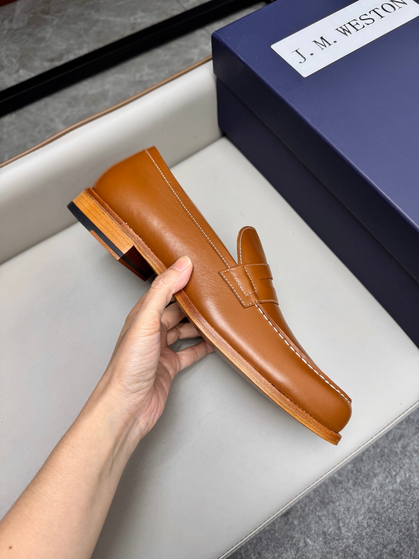 Mocassin 180 en cuir marron clair