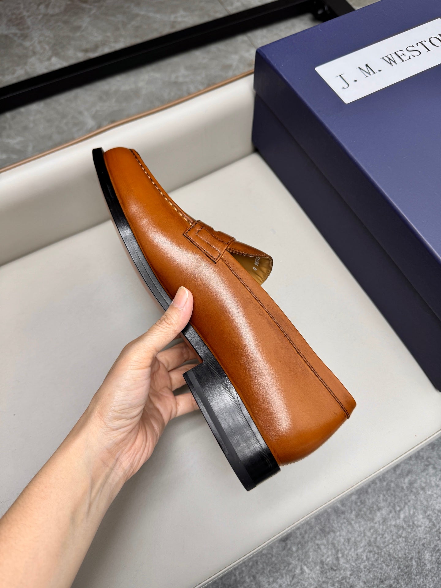 Mocassin 180 en cuir cognac