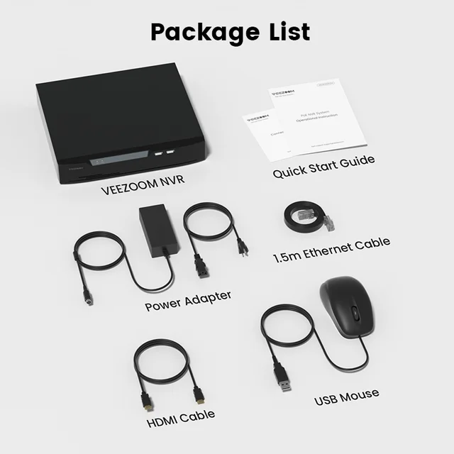 VeeZoom Caméra de sécurité PoE 5MP Tuya Smart