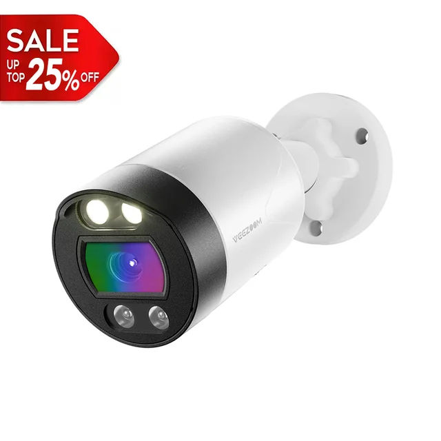 VeeZoom Caméra de sécurité PoE 5MP Tuya Smart