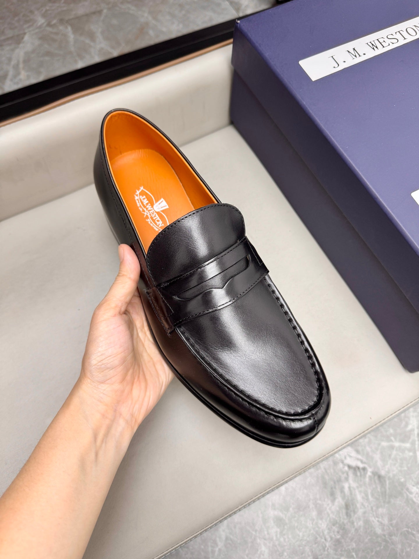 Mocassin 180 en cuir noir