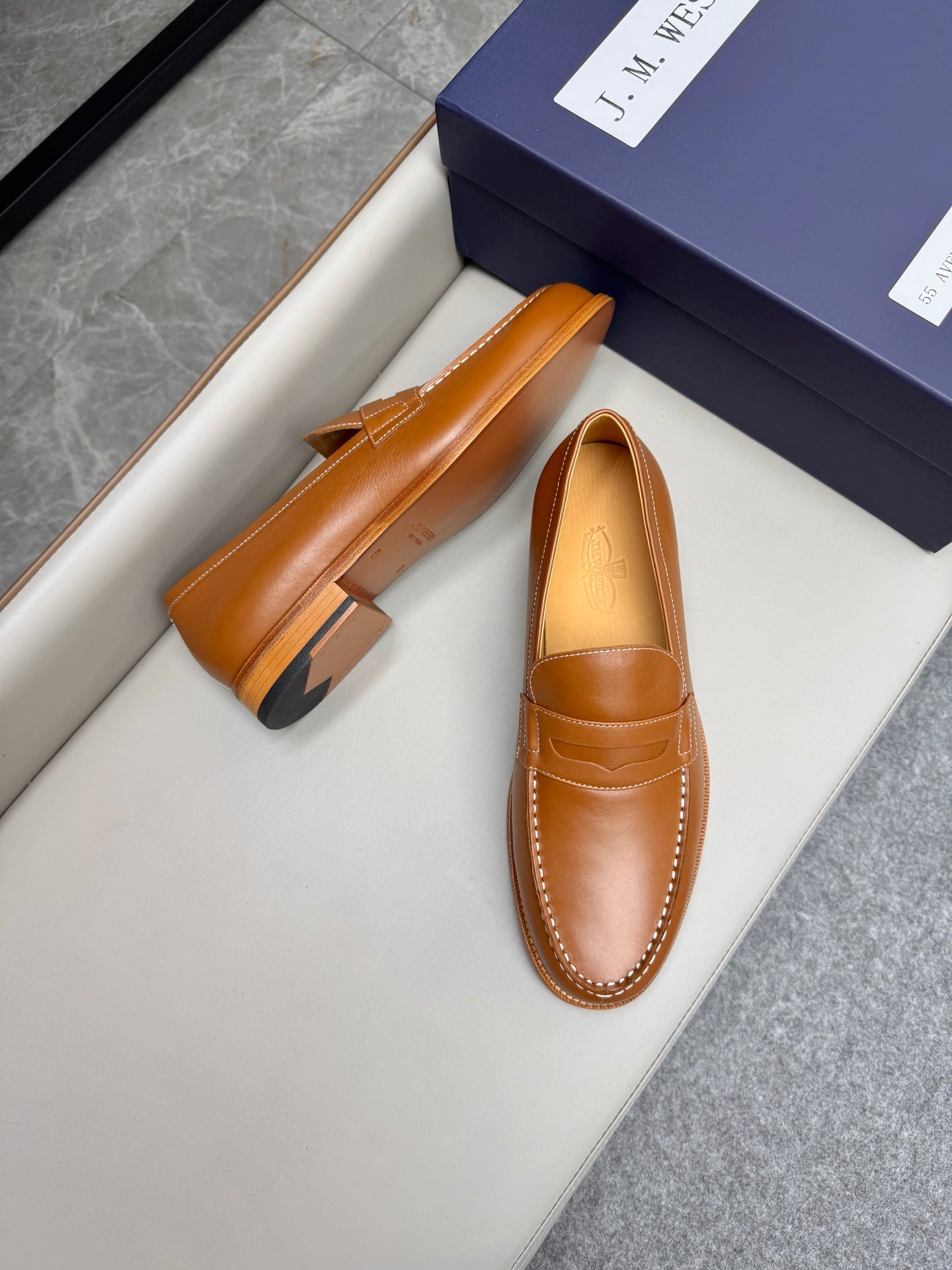 Mocassin 180 en cuir marron clair