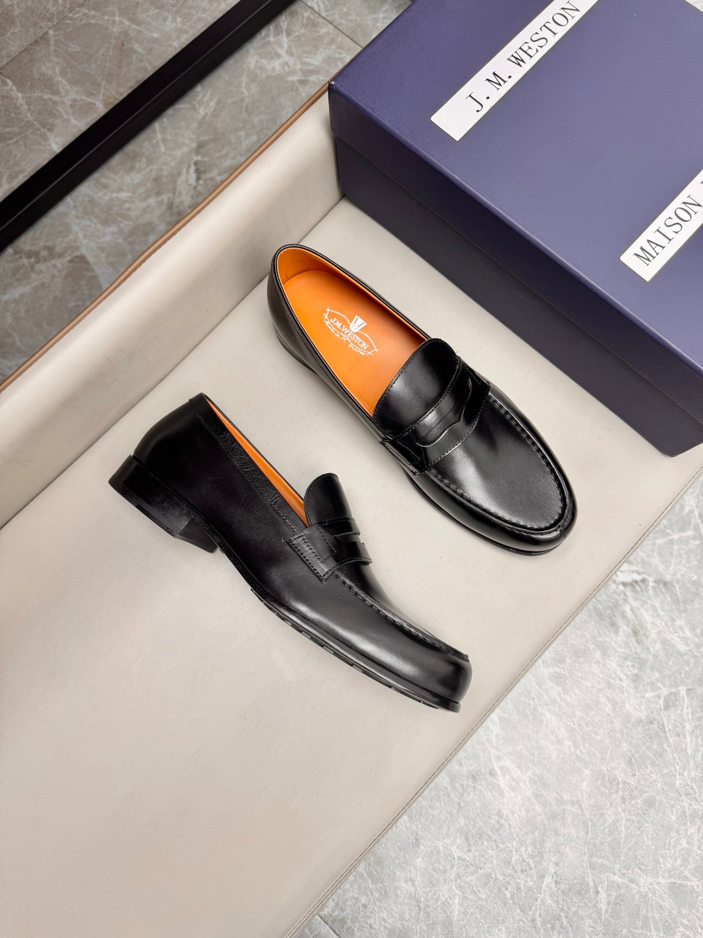 Mocassin 180 en cuir noir