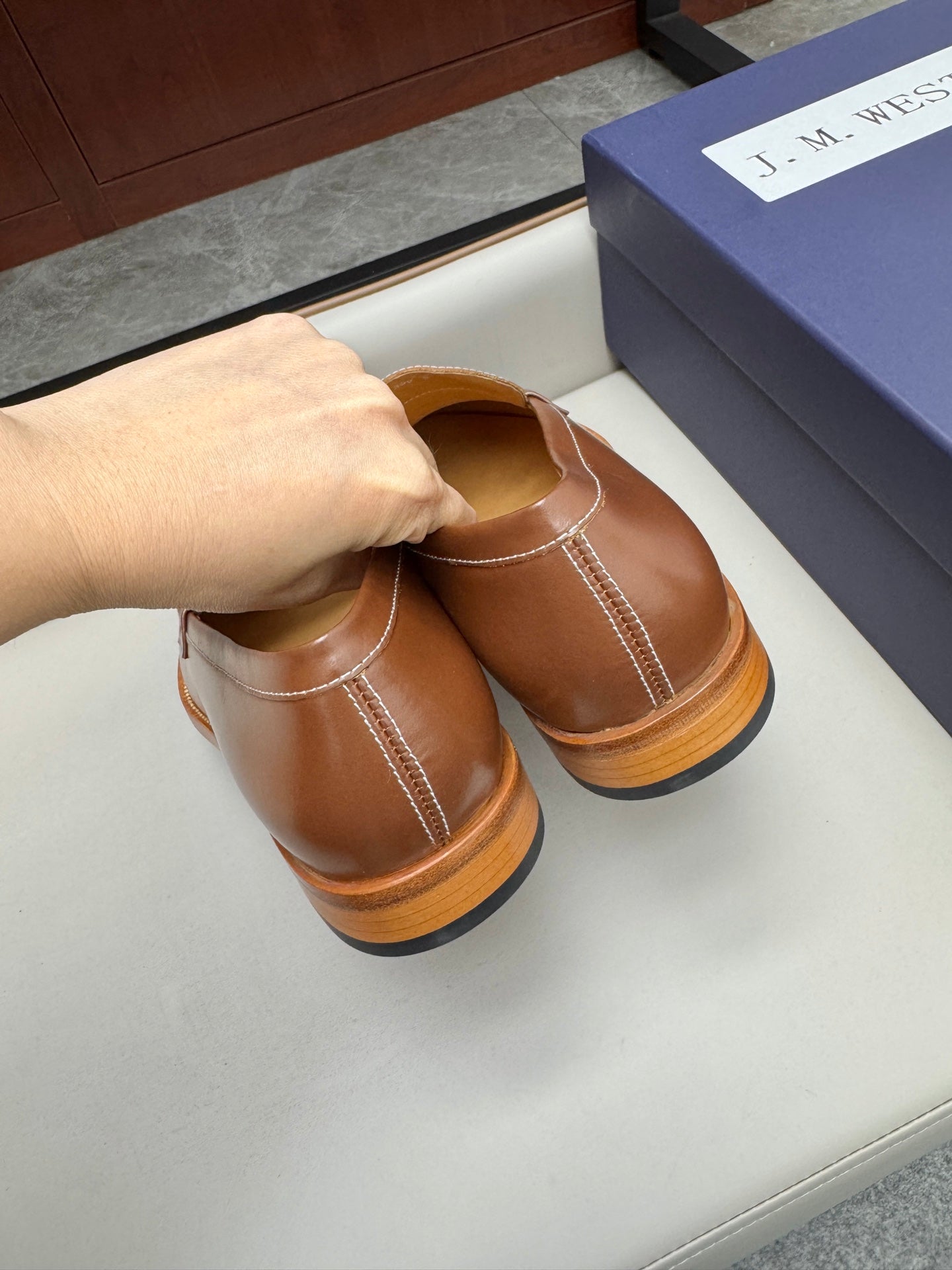 Mocassin 180 en cuir marron foncé