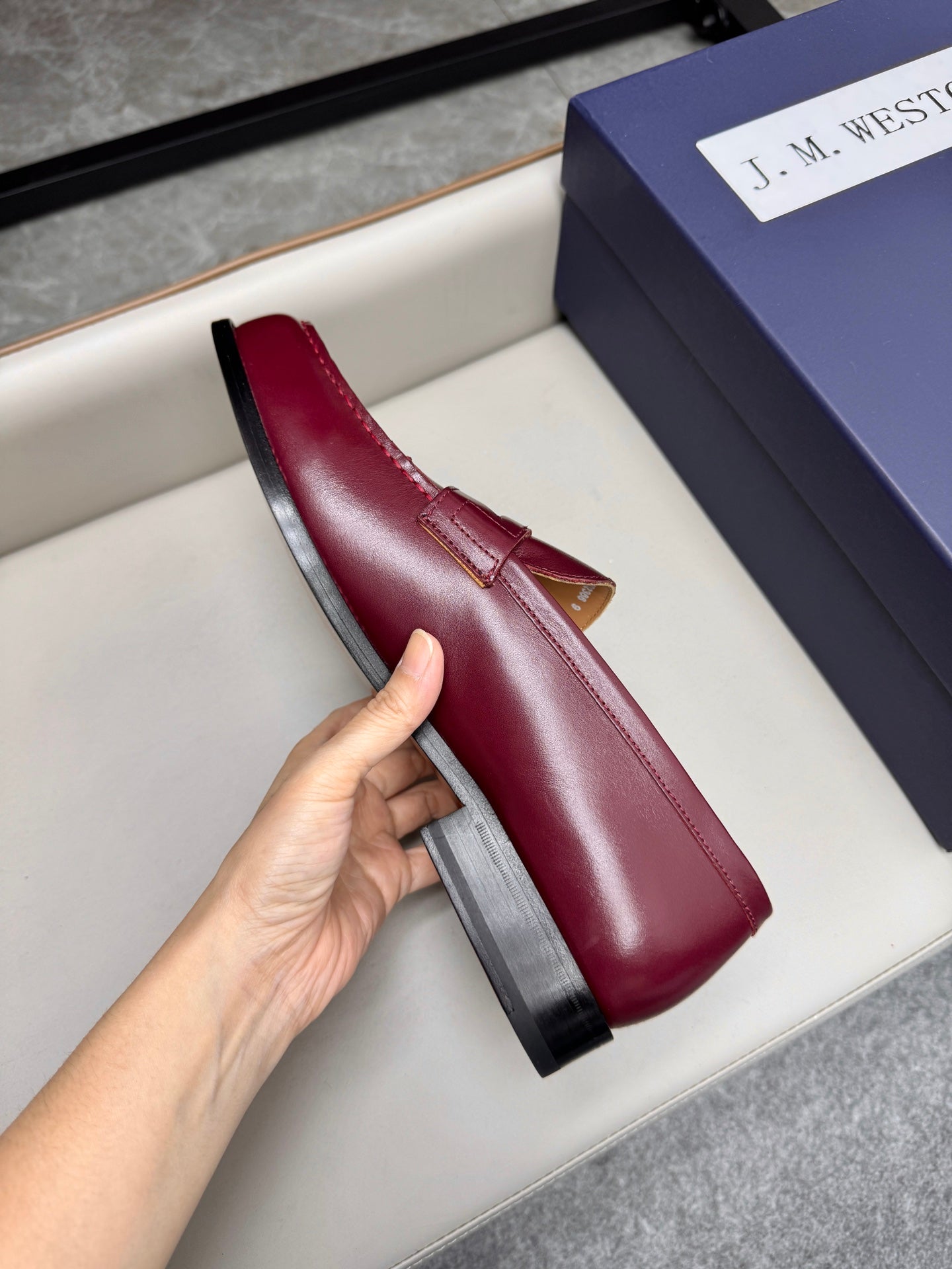 Mocassin 180 en cuir bordeaux
