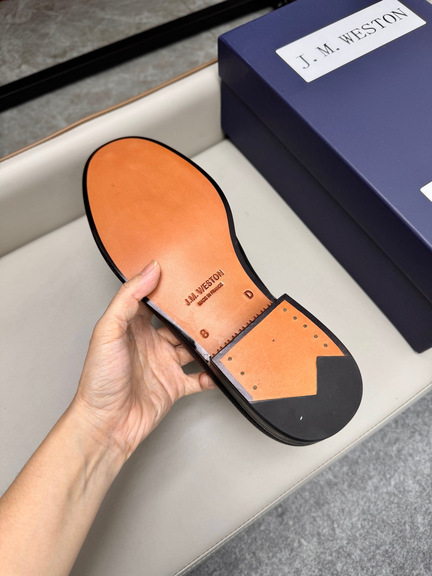 Mocassin 180 en cuir grainé noir