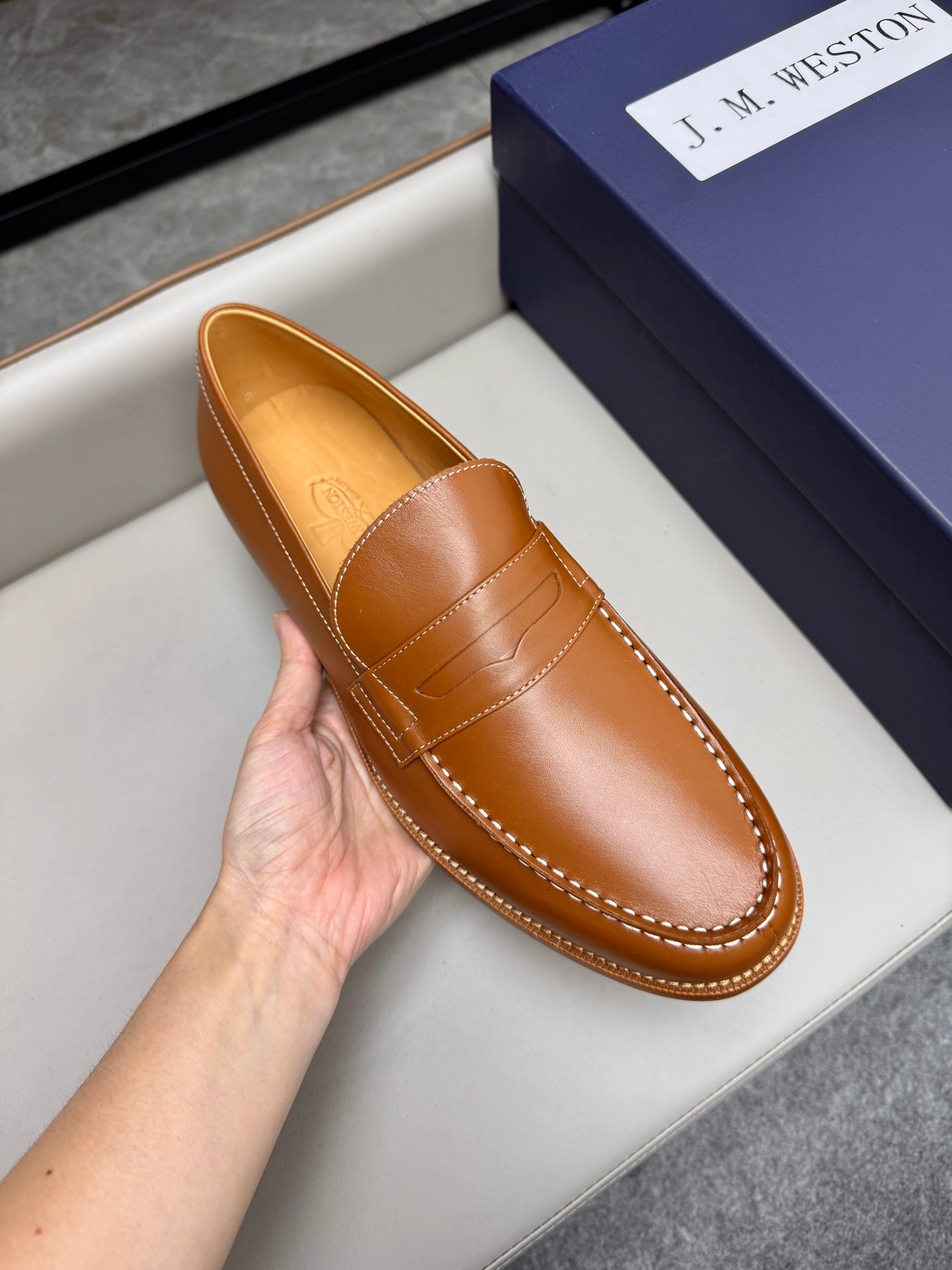 Mocassin 180 en cuir marron clair