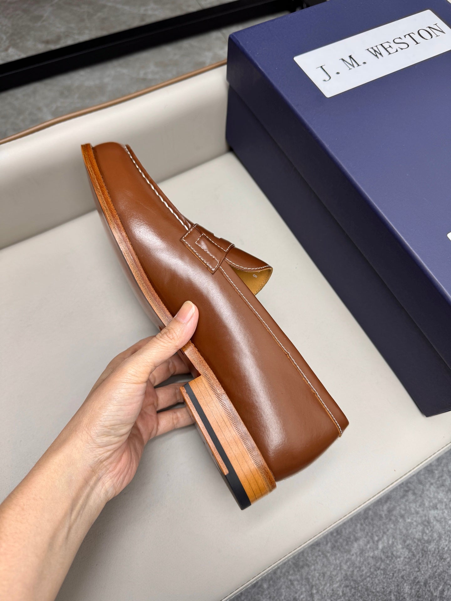 Mocassin 180 en cuir marron foncé