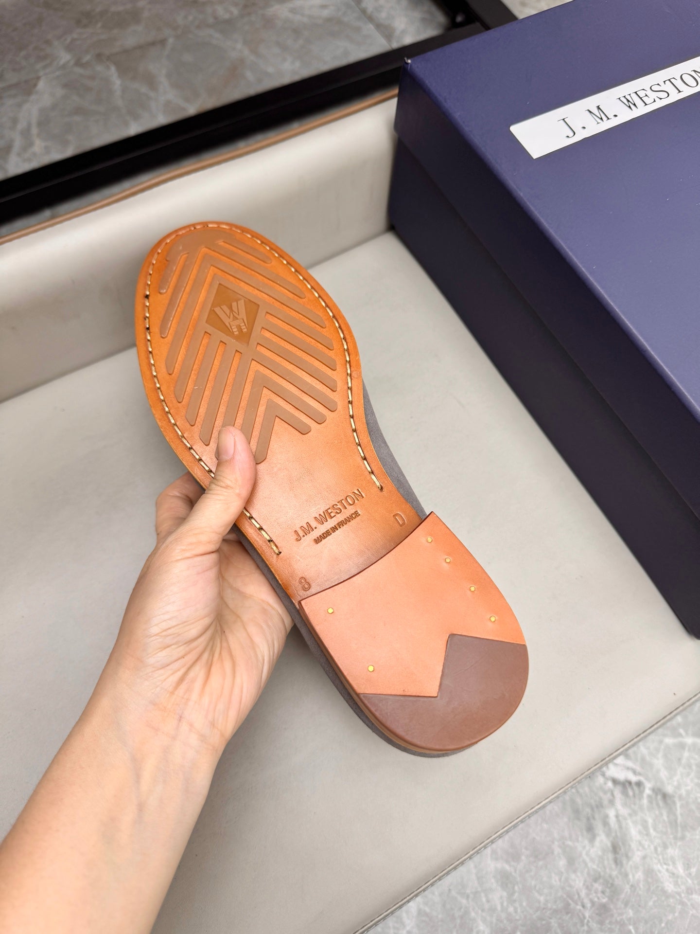 Mocassin 180 en daim gris