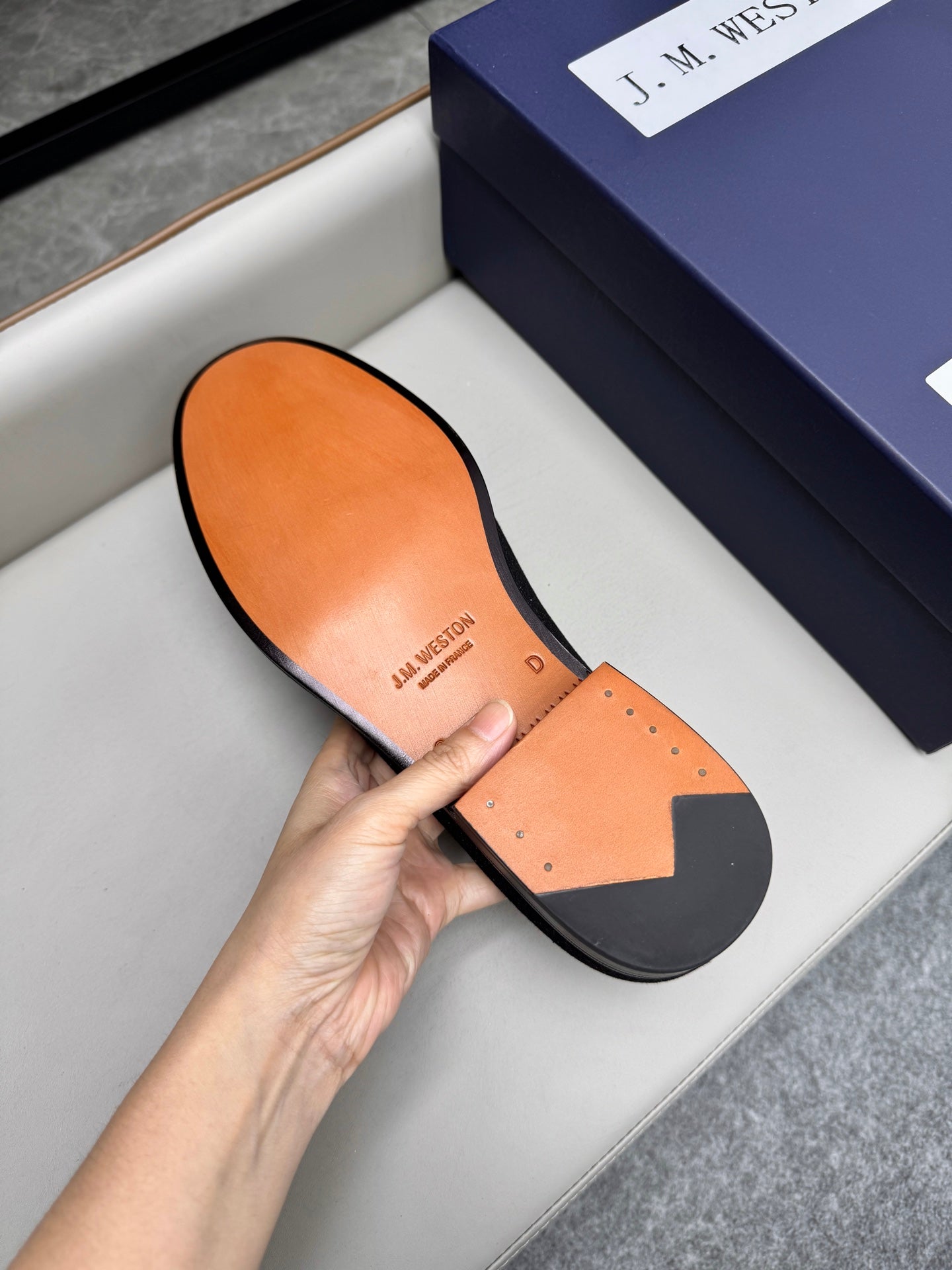 Mocassin 180 en denim noir