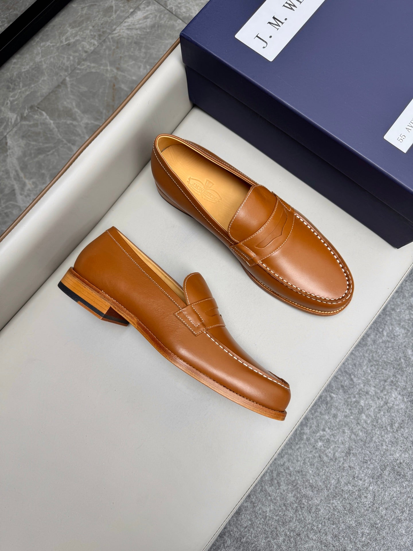 Mocassin 180 en cuir marron clair