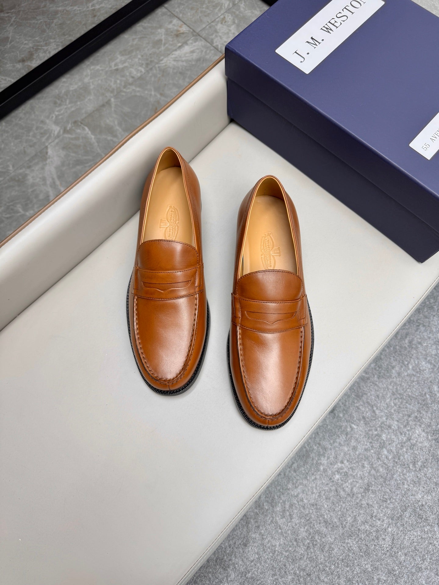 Mocassin 180 en cuir cognac