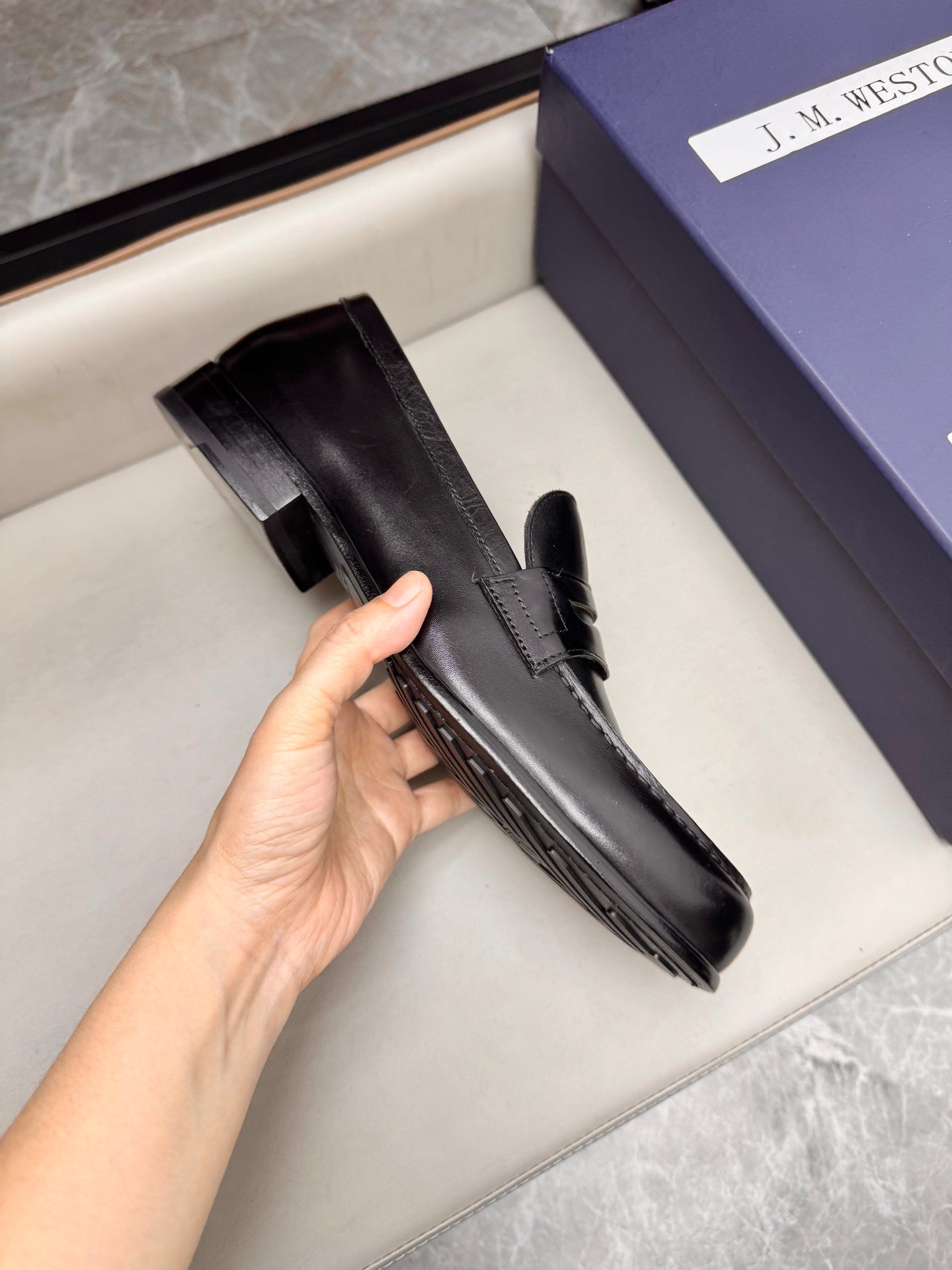 Mocassin 180 en cuir noir