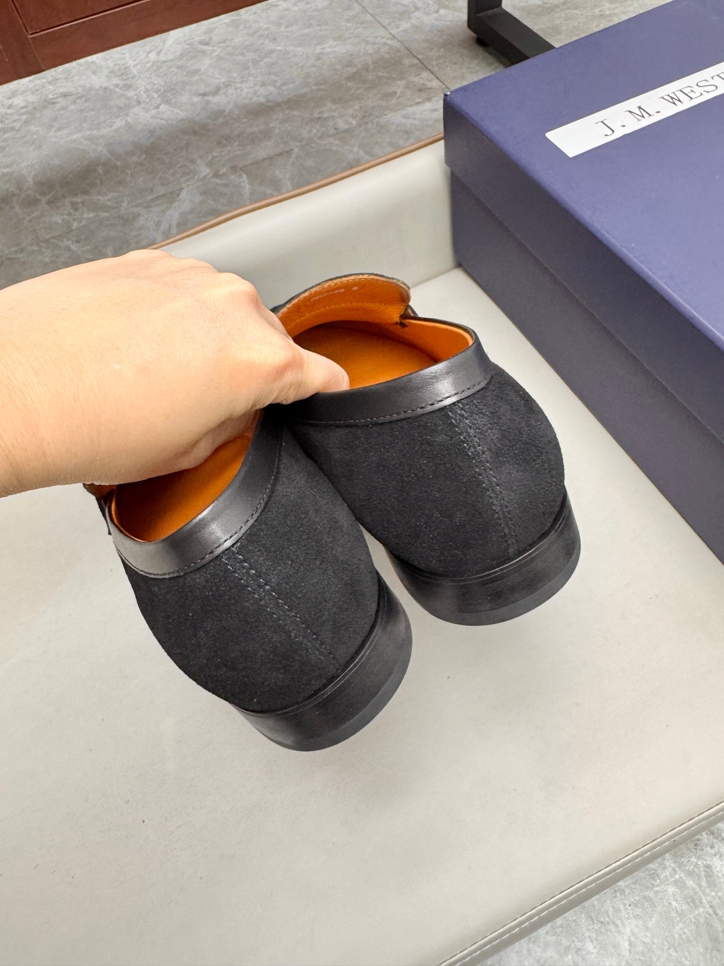 Mocassin 180 en daim noir