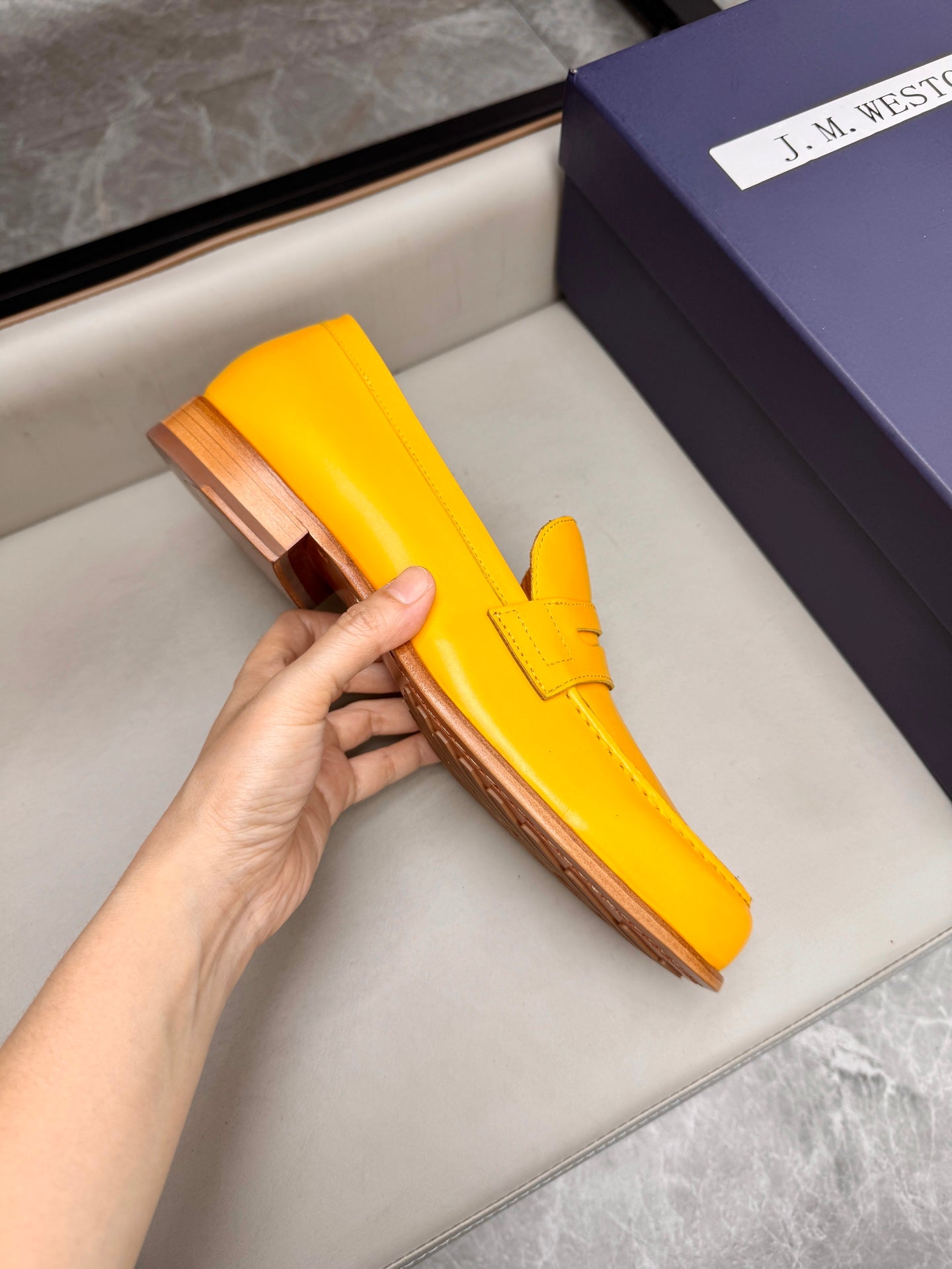 Mocassin 180 en cuir jaune