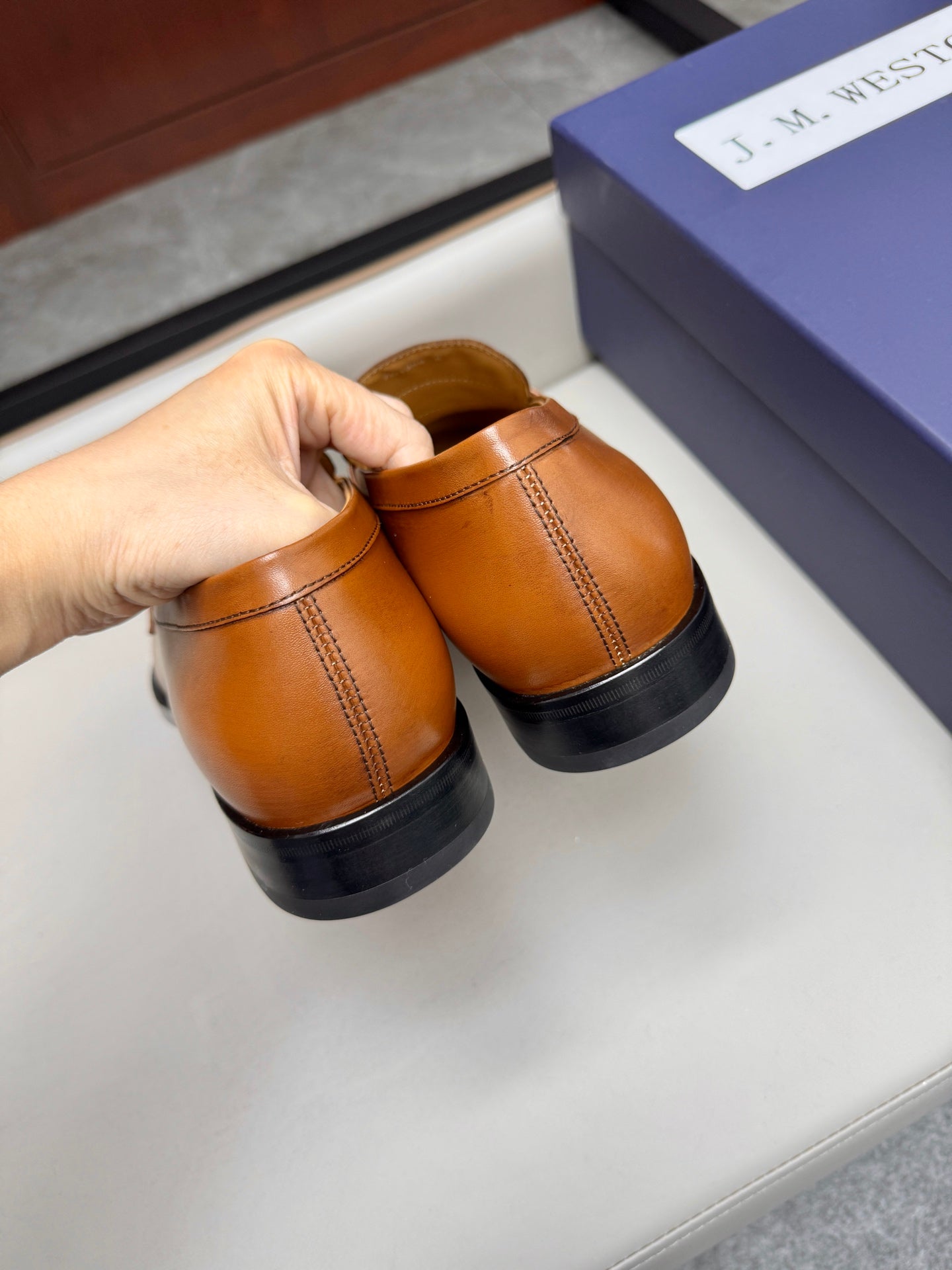 Mocassin 180 en cuir cognac