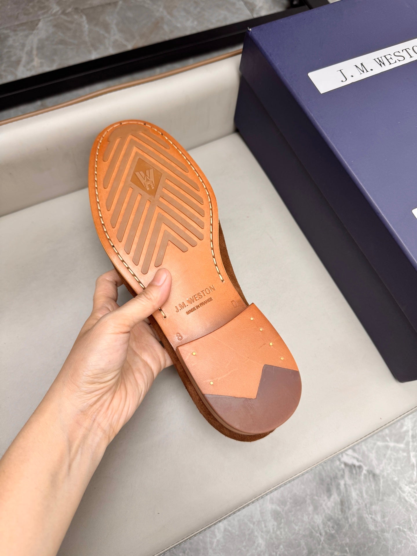 Mocassin 180 en daim marron clair