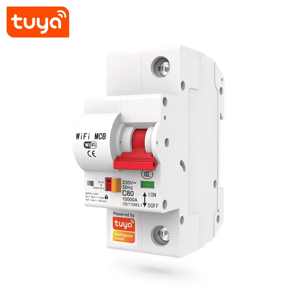Disjoncteur intelligent Smart Life 1P 25A Wifi pour commutateur de commande à distance Smart Home