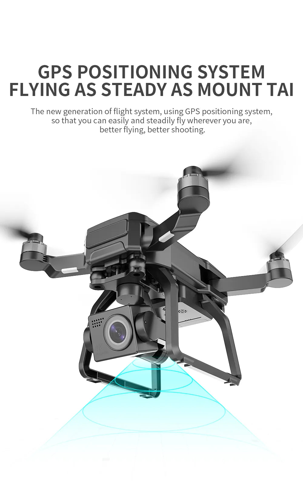 Drone SJRC F7 4K PRO avec double caméra 4K GPS Drone Gimbal 5G WIFI 3KM Distance