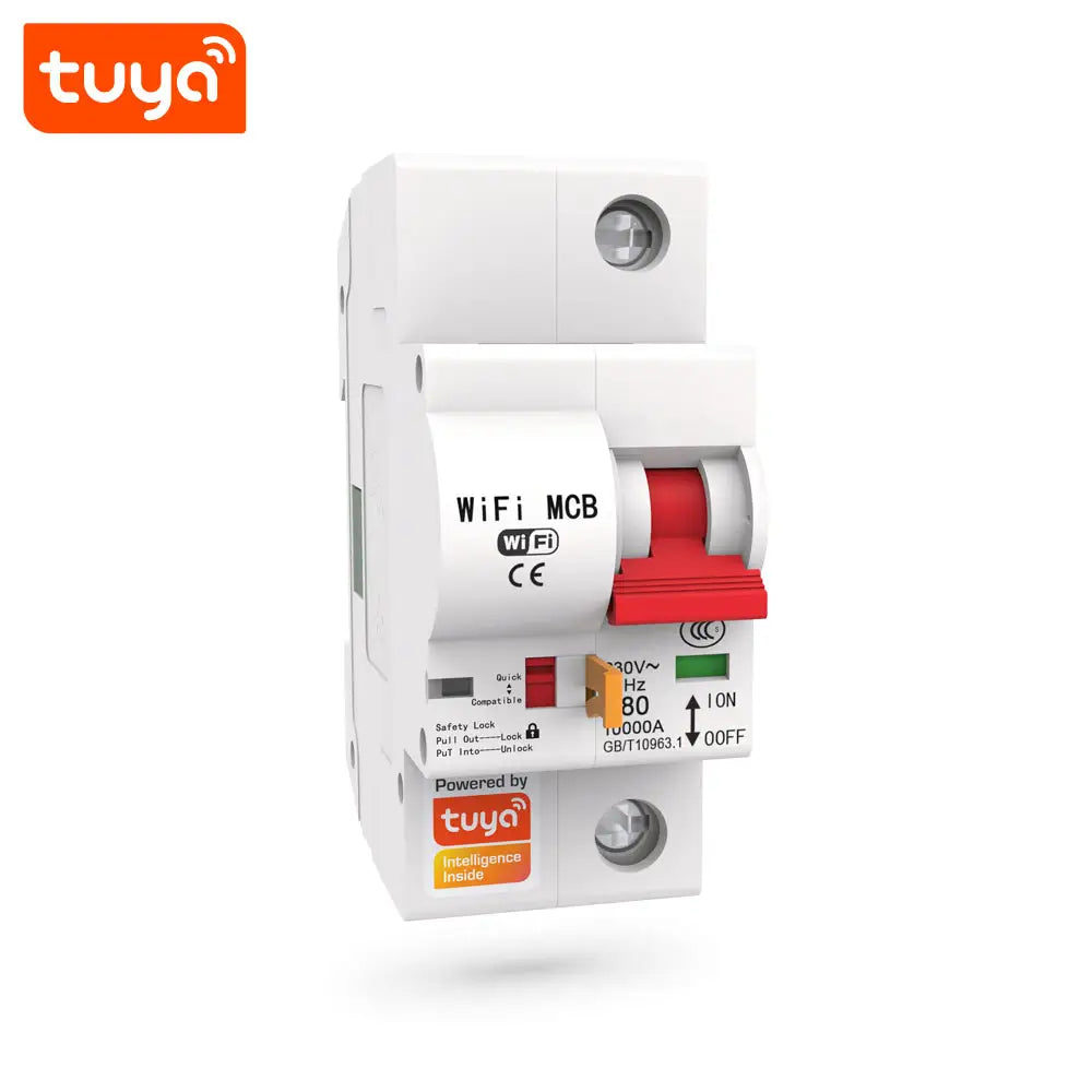 Disjoncteur intelligent Smart Life 1P 25A Wifi pour commutateur de commande à distance Smart Home