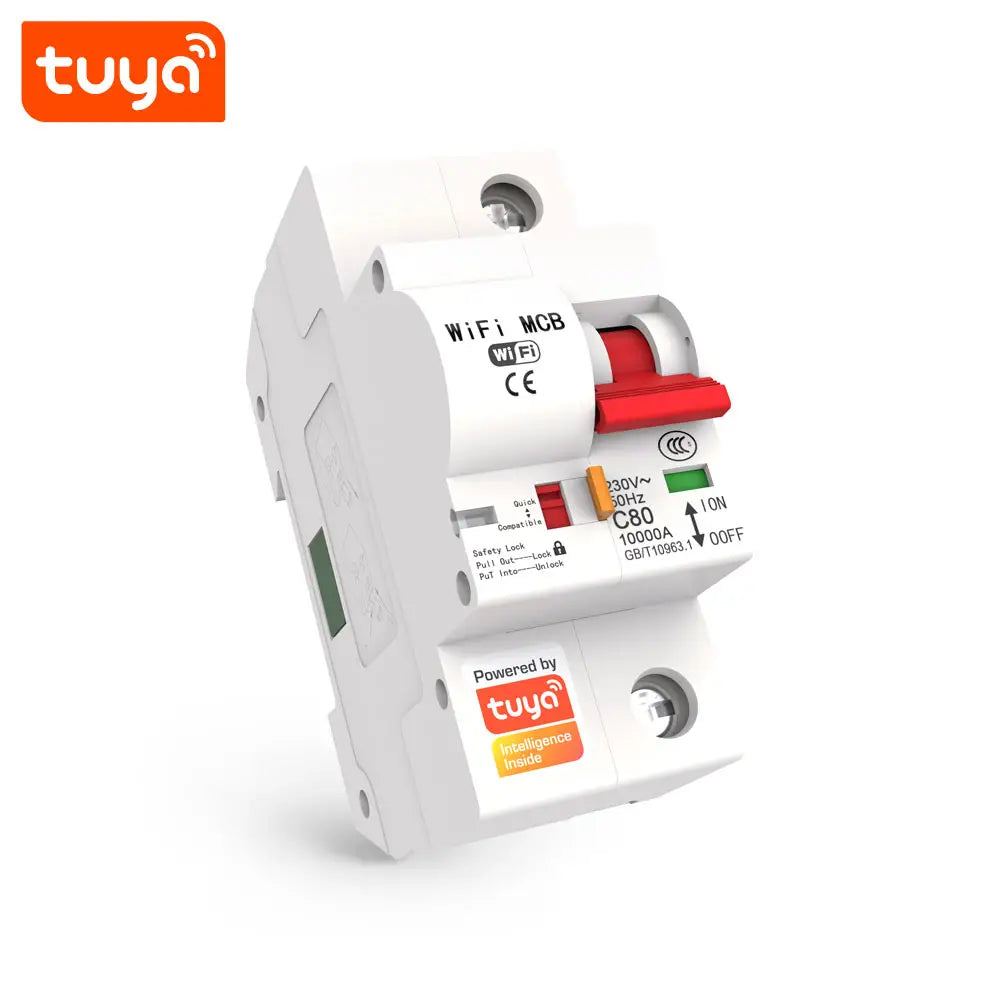 Disjoncteur intelligent Smart Life 1P 25A Wifi pour commutateur de commande à distance Smart Home
