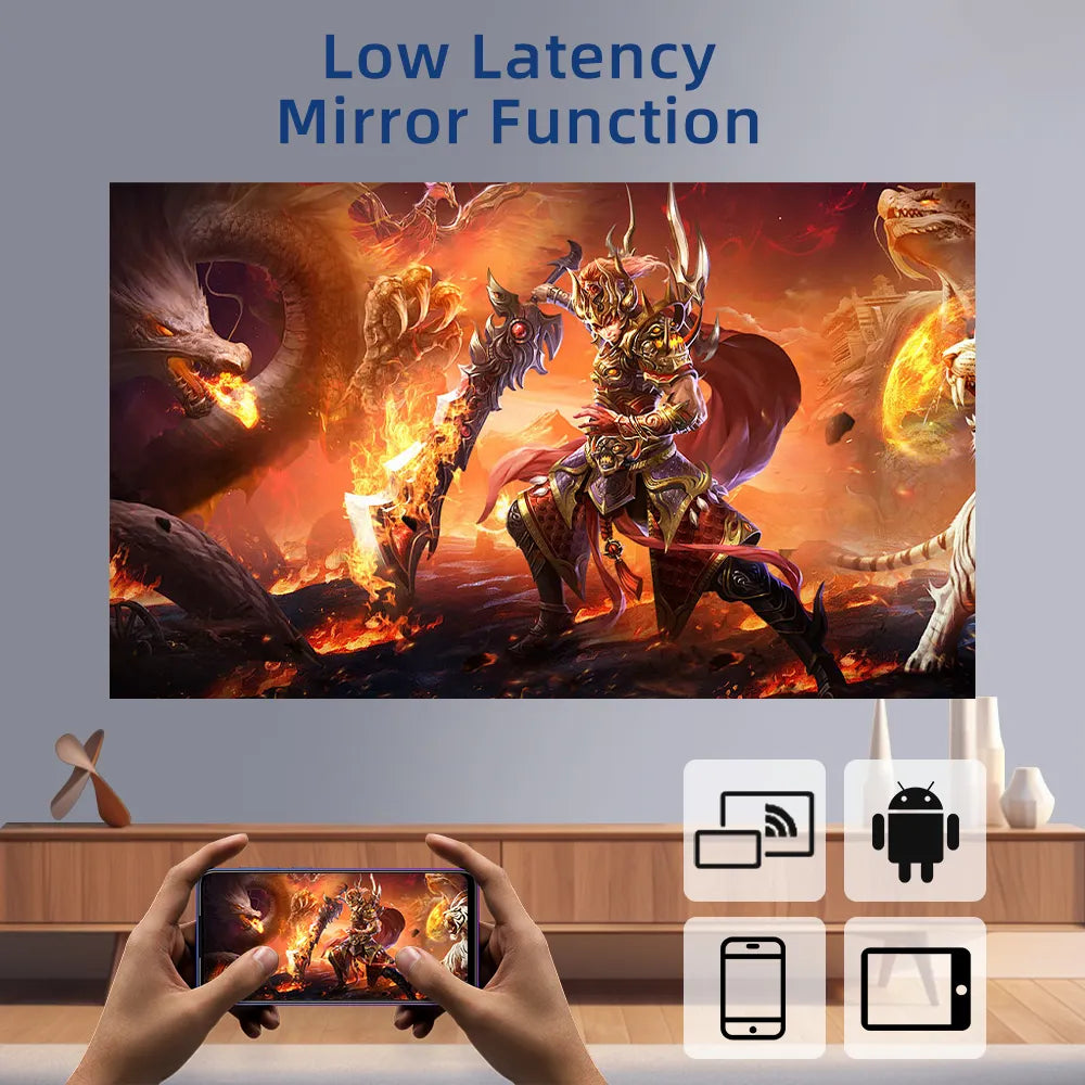 Mini projecteur portable Android 11 wifi 4K TV Home Cinéma vidéo