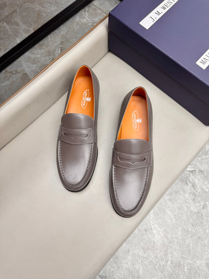 Mocassin 180 en cuir gris anthracite