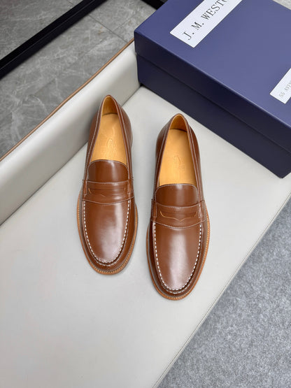 Mocassin 180 en cuir marron foncé