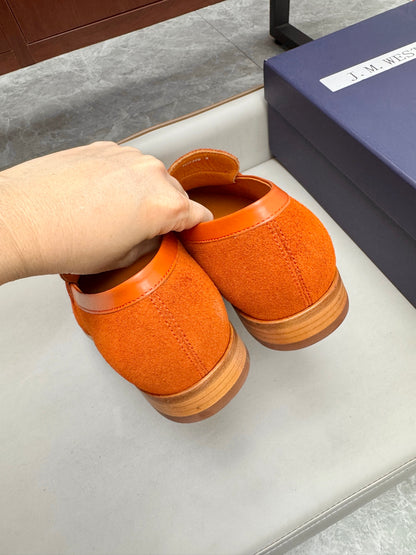 Mocassin 180 en daim orange vif