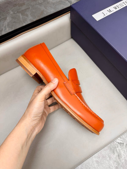 Mocassin 180 en cuir orange