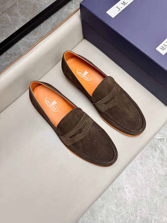 Mocassin 180 en daim brun foncé