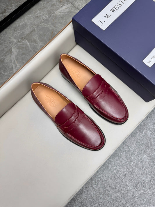 Mocassin 180 en cuir bordeaux