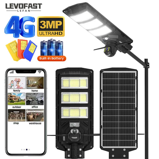 Caméra d'éclairage public solaire haute puissance et haute luminosité à faible consommation avec panneau solaire 24 W
