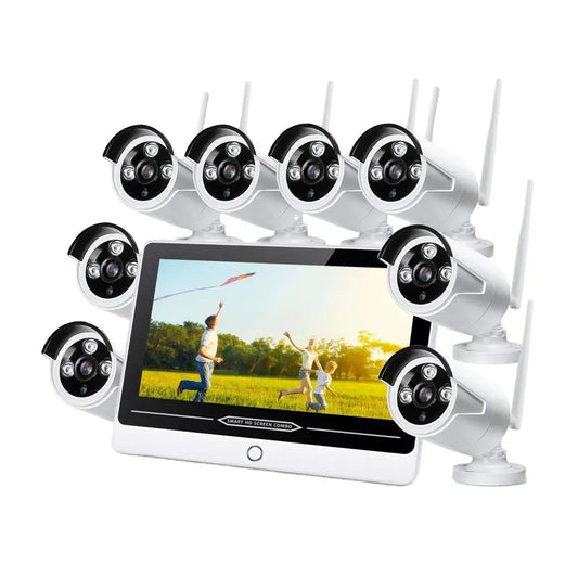 8 Camera WIFI plus Ecran NVR All in One - Compatible TuyaSmart pour visualiser à distance