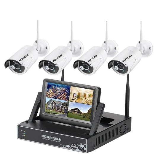 KIT de 4 Camera WIFI avec NVR + moniteur combiné  LCD 7,1" TuyaSmart