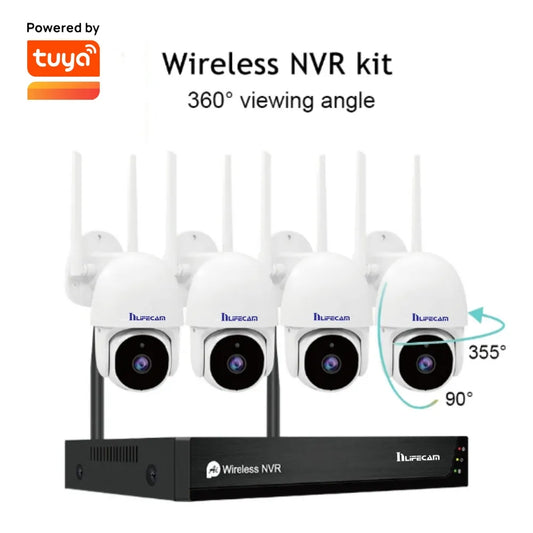 KIT de 4 Camera PTZ WIFI avec NVR TuyaSmart