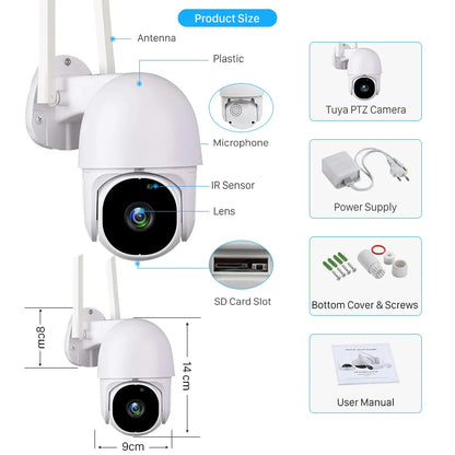 KIT de 4 Camera PTZ WIFI avec NVR TuyaSmart