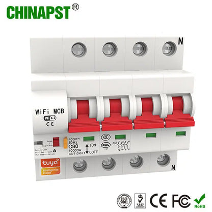 Disjoncteur intelligent Smart Life  4P 63A Wifi pour commutateur de commande à distance Smart Home (Copie) (Copie)