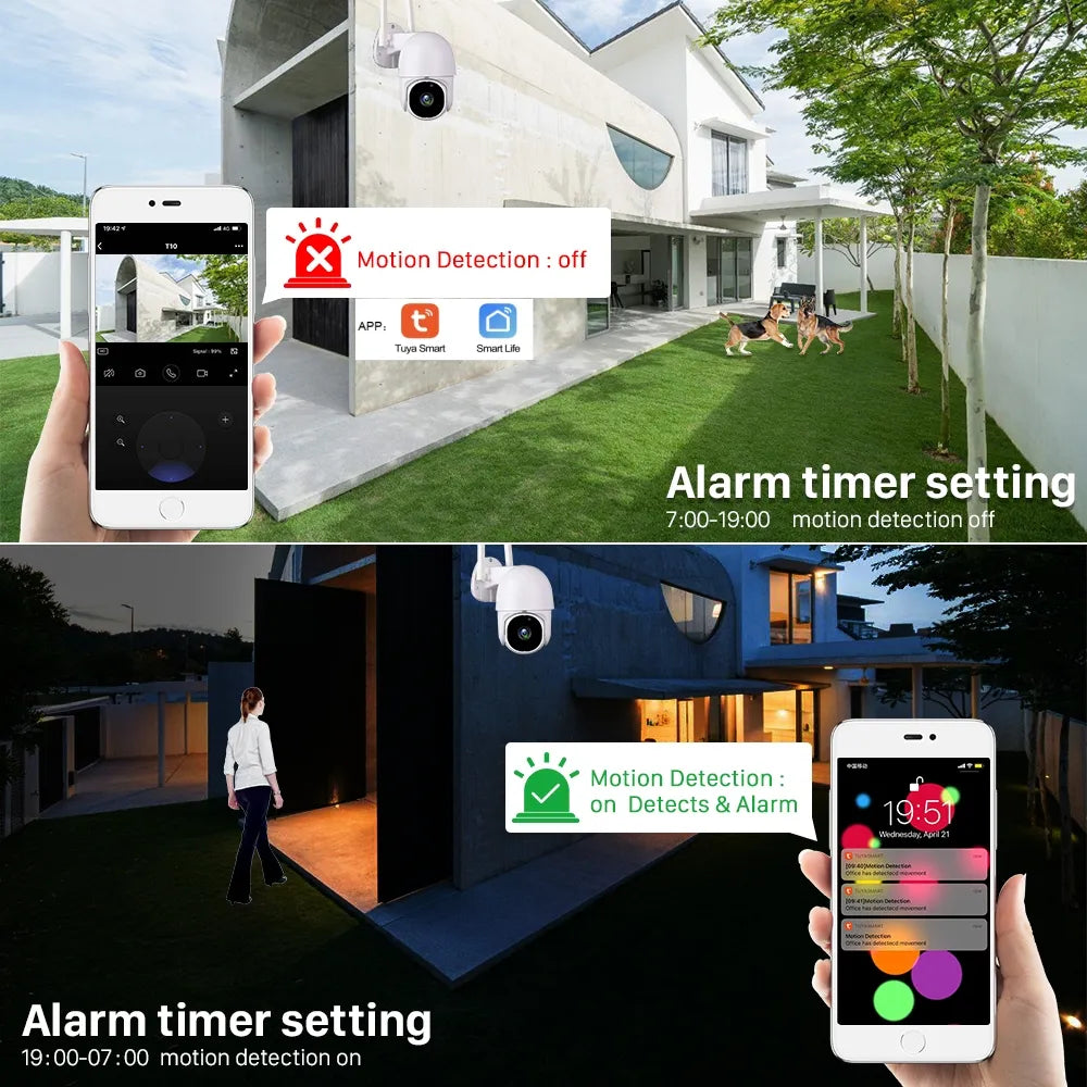 KIT de 4 Camera PTZ WIFI avec NVR TuyaSmart