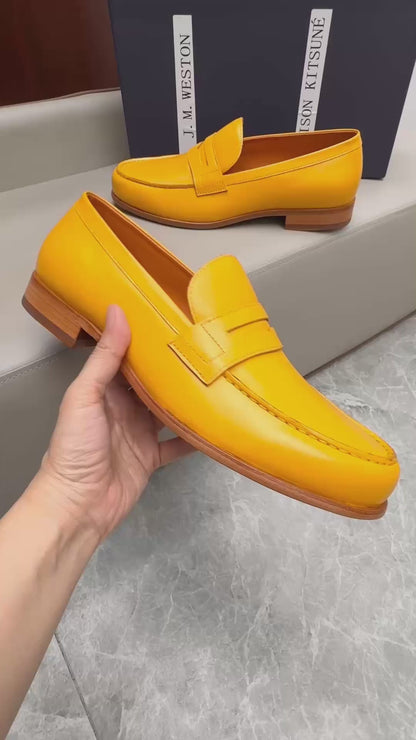 Mocassin 180 en cuir jaune