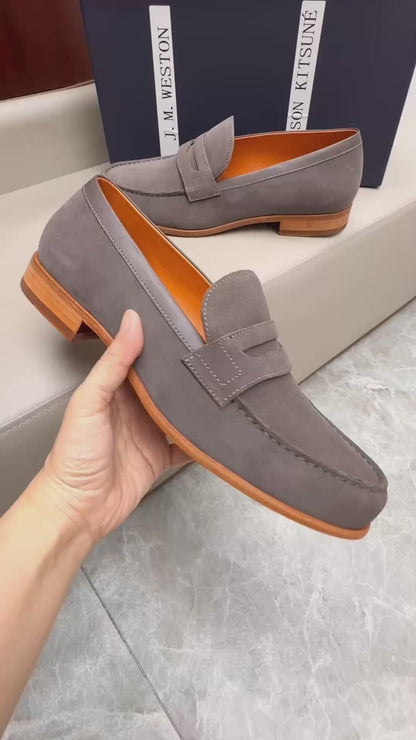 Mocassin 180 en daim gris