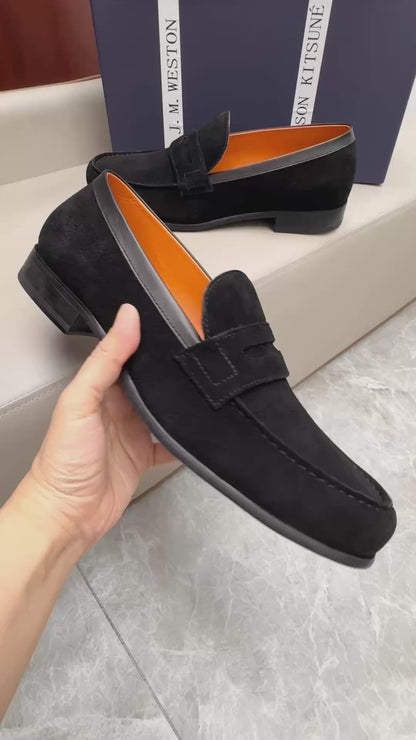 Mocassin 180 en daim noir