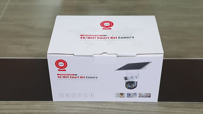 Caméra extérieure PTZ Solaire à double objectif 4G  WiFi