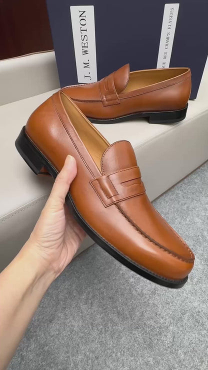 Mocassin 180 en cuir cognac