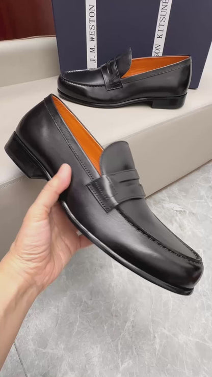 Mocassin 180 en cuir noir