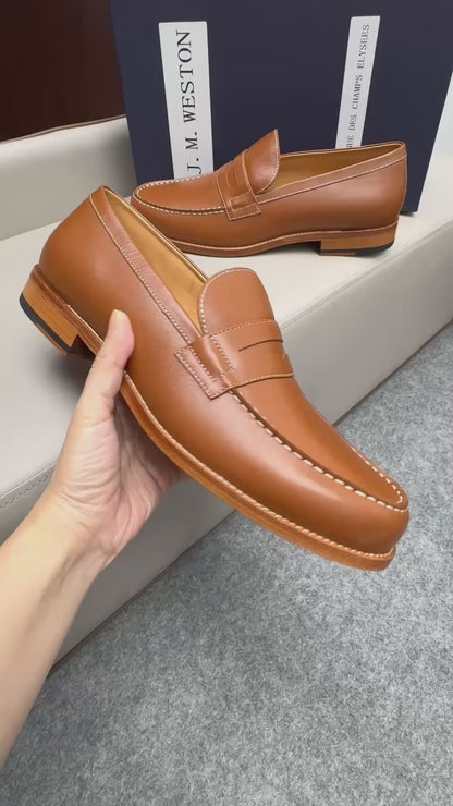 Mocassin 180 en cuir marron clair